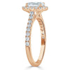 Oval Cut Lab Diamond Halo Engagement Ring, Tiffany Style