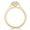 Oval Cut Lab Diamond Halo Engagement Ring, Tiffany Style