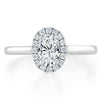 Oval Cut Lab Diamond Halo Engagement Ring