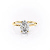 Oval Cut Lab Diamond Ring, Hidden Halo Design