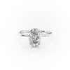 Oval Cut Lab Diamond Ring With Hidden Halo