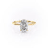 Oval Cut Lab Diamond Ring With Hidden Halo
