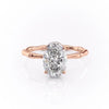 Oval Cut Lab Diamond Ring With Hidden Halo