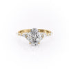 Oval Cut Lab Diamond Shoulder Set Ring Vintage Design