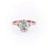 Oval Cut Lab Diamond Shoulder Set Ring Vintage Design