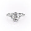 Oval Cut Lab Diamond Shoulder Set Ring Vintage Design