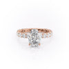 Oval Cut Lab Diamond Stone Set Shoulders With Hidden Halo