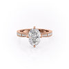 Oval Cut Lab Diamond Stone Set Shoulders With Milgrain Edge