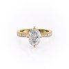 Oval Cut Lab Diamond Stone Set Shoulders With Milgrain Edge