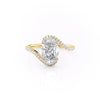 Oval Cut Lab Diamond Twist Ring