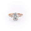 Oval Cut Lab Diamond With Hidden Halo And Side Stones