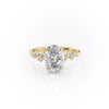 Oval Cut Lab Diamond With Hidden Halo And Side Stones