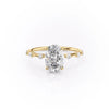 Oval Cut Lab Diamond With Stone Set Shoulders