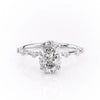 Oval Cut Lab Diamond With Stone Set Shoulders