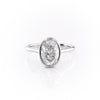 Oval Cut Rubover Lab Diamond With Hidden Halo