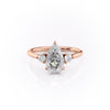 Pear Cut Lab Diamond 3 Stone Ring