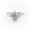 Pear Cut Lab Diamond 3 Stone Ring
