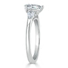 Pear Cut Lab Diamond Engagement Ring, Classic 3 Stone