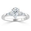 Pear Cut Lab Diamond Engagement Ring, Classic 3 Stone
