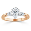 Pear Cut Lab Diamond Engagement Ring, Classic 3 Stone