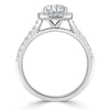 Pear Cut Lab Diamond Engagement Ring, Classic Halo