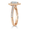 Pear Cut Lab Diamond Engagement Ring, Classic Halo Design