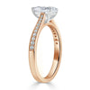 Pear Cut Lab Diamond Engagement Ring, Classic Style