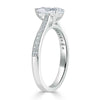 Pear Cut Lab Diamond Engagement Ring, Classic Style