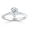 Pear Cut Lab Diamond Engagement Ring, Classic Style