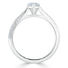 Pear Cut Lab Diamond Engagement Ring, Classic Style