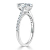 Pear Cut Lab Diamond Engagement Ring, Classic Style