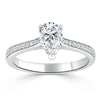 Pear Cut Lab Diamond Engagement Ring, Classic Style