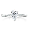 Pear Cut Lab Diamond Engagement Ring, Classic Style