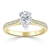 Pear Cut Lab Diamond Engagement Ring, Classic Style