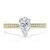 Pear Cut Lab Diamond Engagement Ring, Classic Style