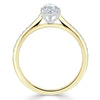Pear Cut Lab Diamond Engagement Ring, Classic Style