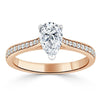 Pear Cut Lab Diamond Engagement Ring, Classic Style