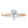 Pear Cut Lab Diamond Engagement Ring, Classic Style
