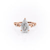 Pear Cut Lab Diamond Engagement Ring, Twig Design