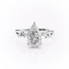 Pear Cut Lab Diamond Engagement Ring, Twig Design