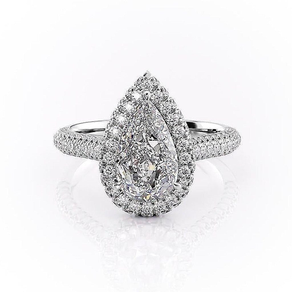 Pear Cut Lab Diamond Full Set