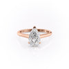 Pear Cut Lab Diamond Ring With Hidden Halo