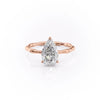 Pear Cut Lab Diamond Ring With Hidden Halo