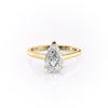 Pear Cut Lab Diamond Ring With Hidden Halo