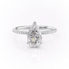 Pear Cut Lab Diamond Ring With Hidden Halo