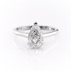 Pear Cut Lab Diamond Ring With Hidden Halo