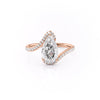 Pear Cut Lab Diamond Twist Ring