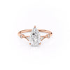 Pear Cut Lab Diamond Vintage Design