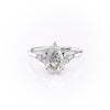 Pear Cut Lab Diamond With Side Stones