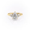 Pear Cut Lab Diamond With Side Stones